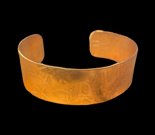 Ridged Copper Bracelet