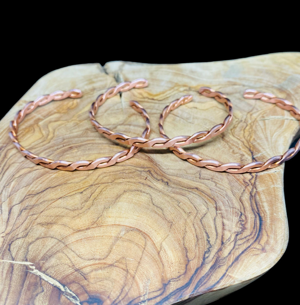 Copper Bracelet “Braided & Polished”