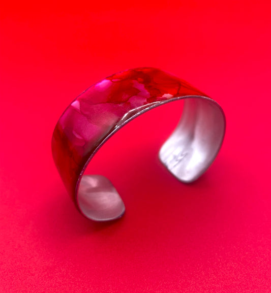 Aluminum Cuff (Rose Red)