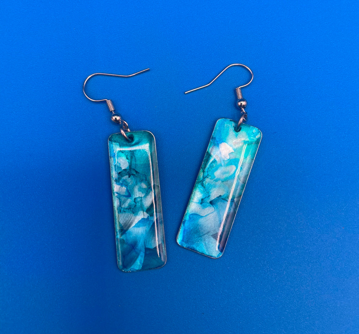 Aluminum Earrings (Teal)