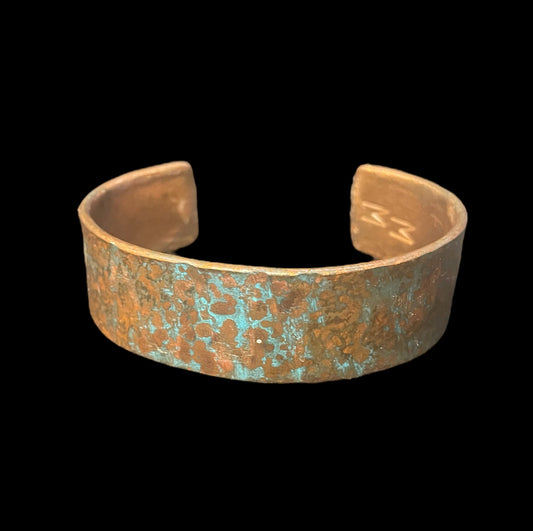 Distressed Patina Copper Bracelet