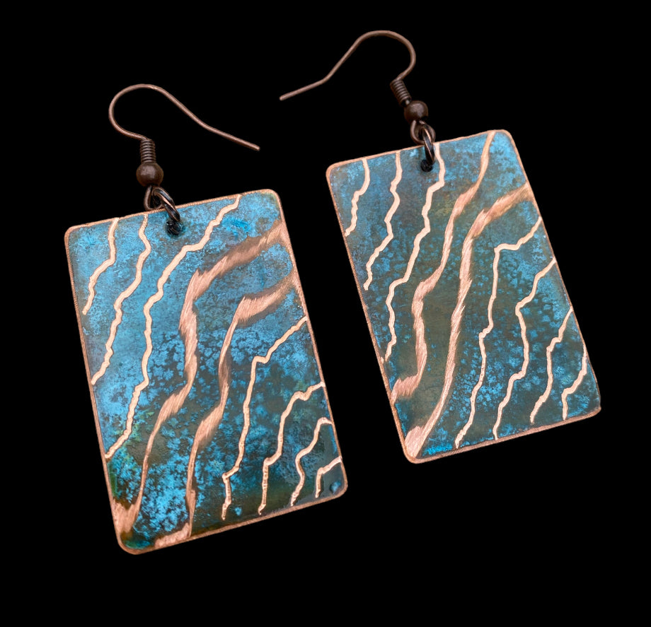 Patina Copper Earrings