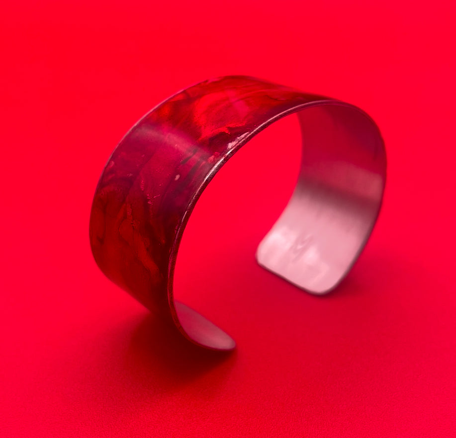 Aluminum Cuff (Dark Red)