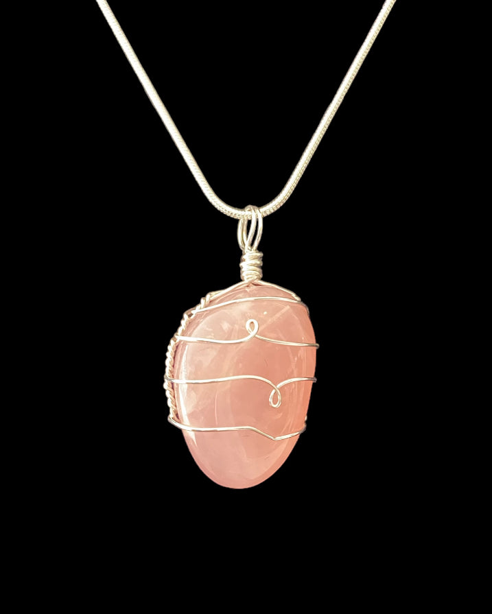 Wire Wrapped Gemstone “Rose Quartz”