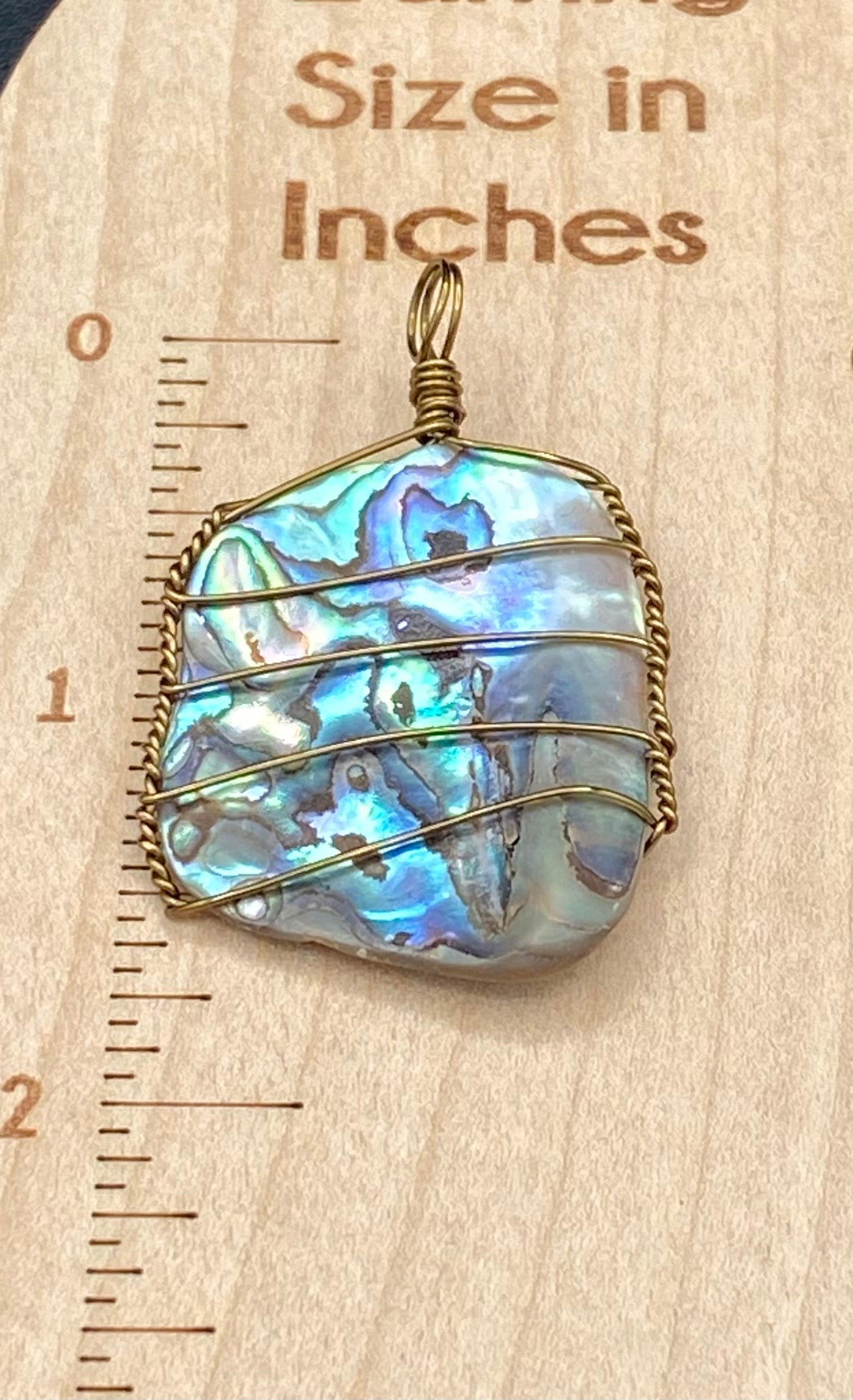 Wire Wrapped Gemstone (Abalone)