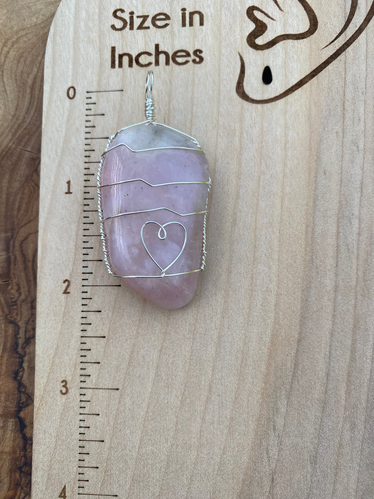 Wire Wrapped Gemstone “Pink Opal”