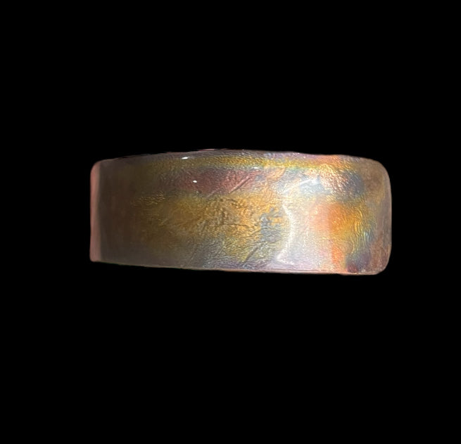 Fire Painted Copper Bracelet