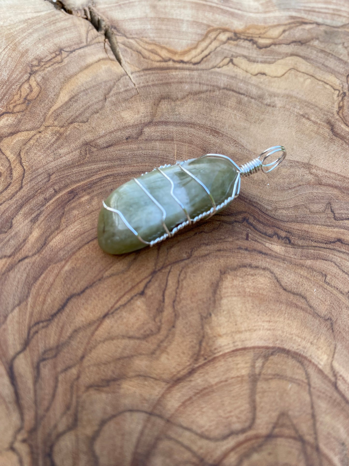 Wire Wrapped Gemstone “Prasiolite”
