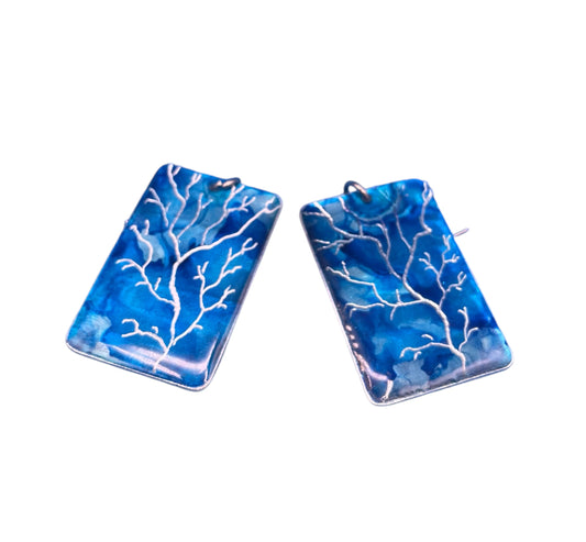 Aluminum Earrings (Ocean Blue)