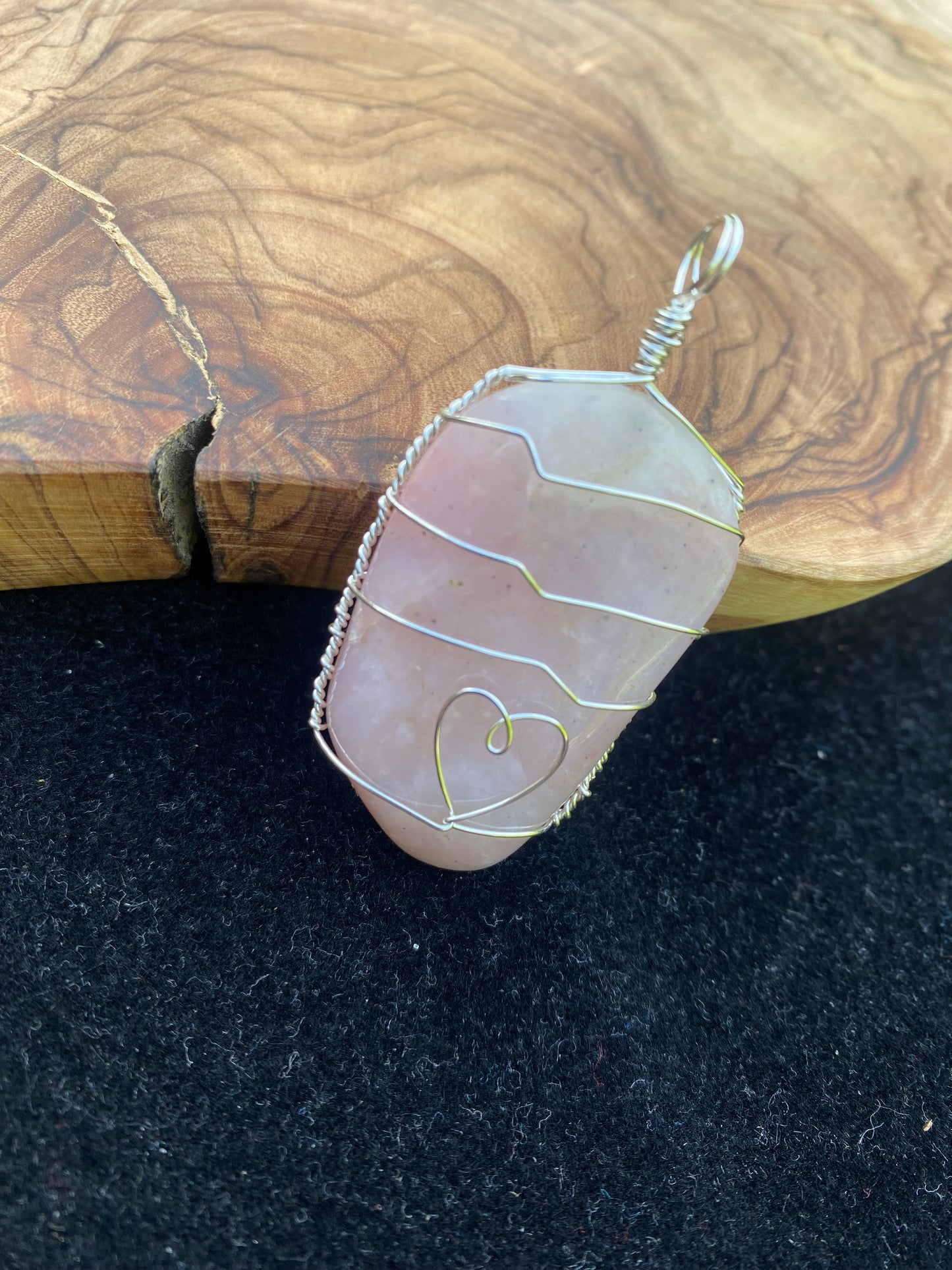 Wire Wrapped Gemstone “Pink Opal”