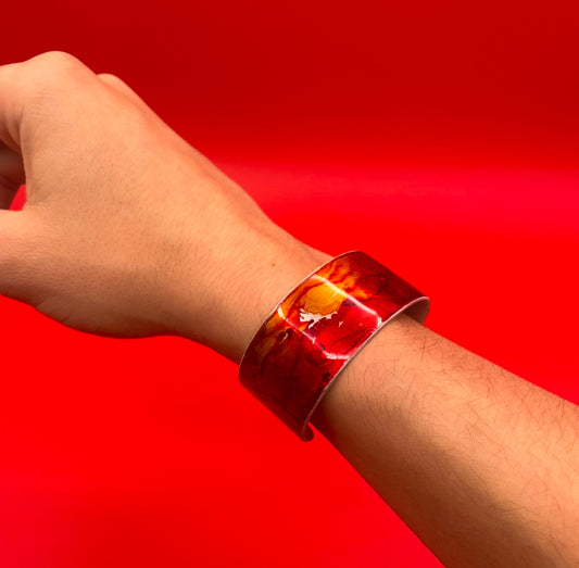 Aluminum Cuff (Orange & Red)