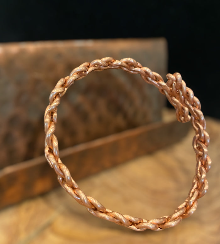Twisted Chain Link Copper Bracelet