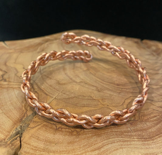 Twisted Chain Link Copper Bracelet