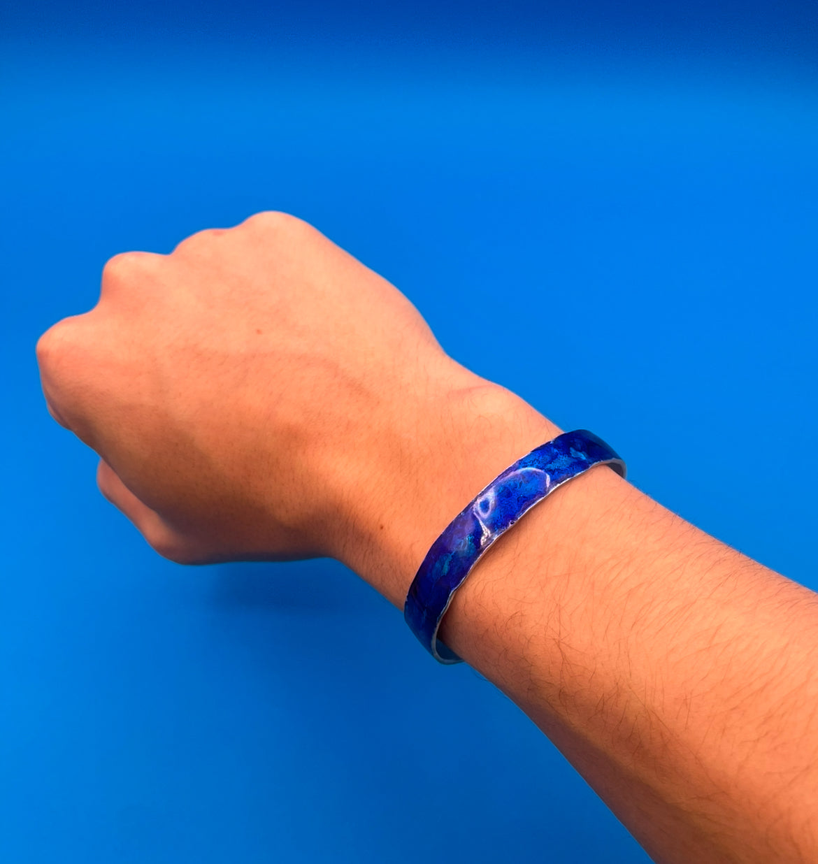 Thin Aluminum Cuff (Dark Blue)