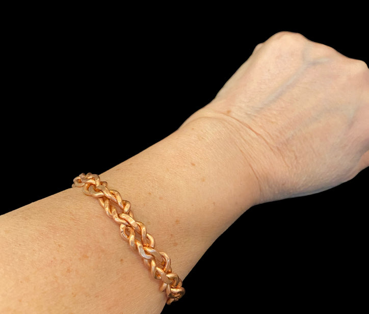 Twisted Chain Link Copper Bracelet