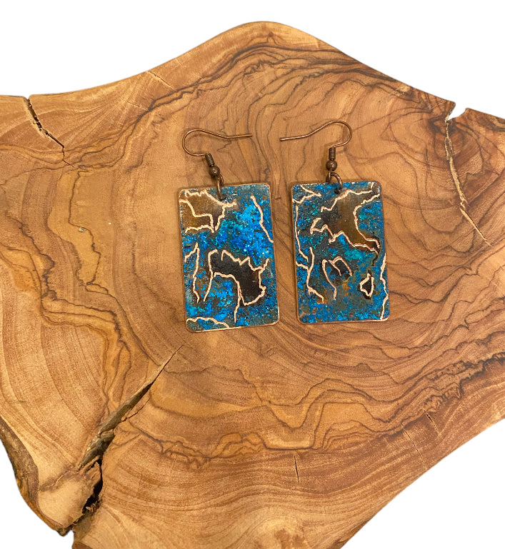 Copper Patina Earrings