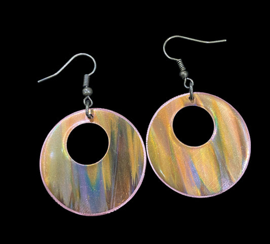 Fire painted Copper Earrings