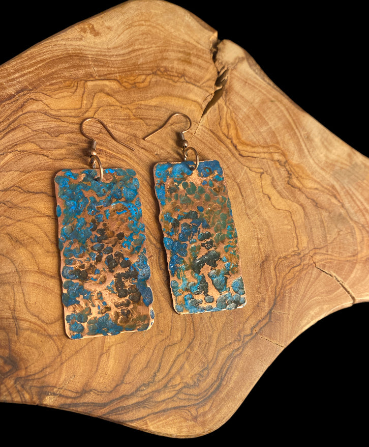 Patina Copper Earrings