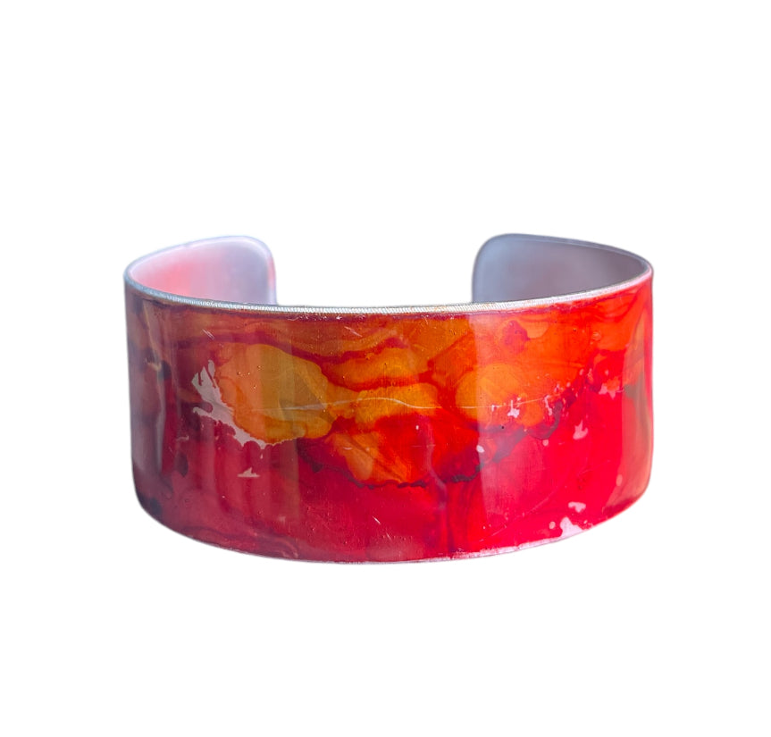 Aluminum Cuff (Orange & Red)