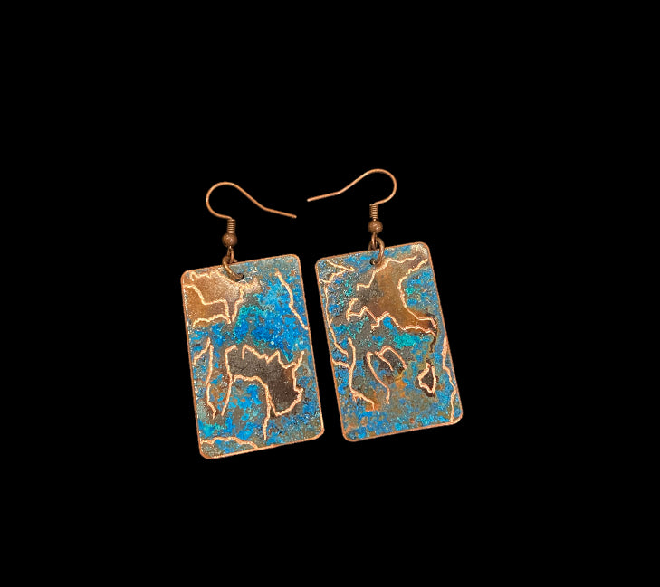 Copper Patina Earrings