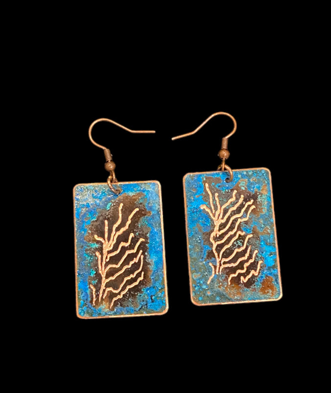 Copper Patina Earrings