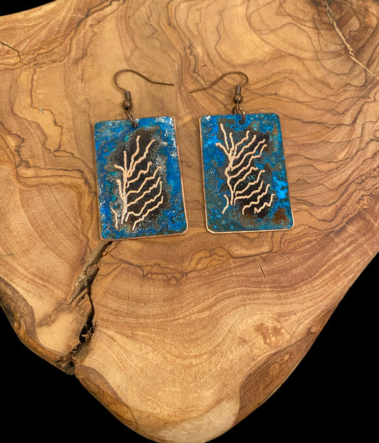 Copper Patina Earrings