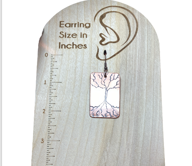 Copper Earrings Tree of Life